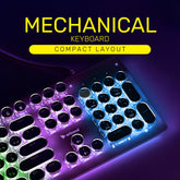 ARIZONE MK 20 Typewriter Style Retro Mechanical Gaming Keyboard Wired with True RGB Backlit, English and Arabic Keyboard